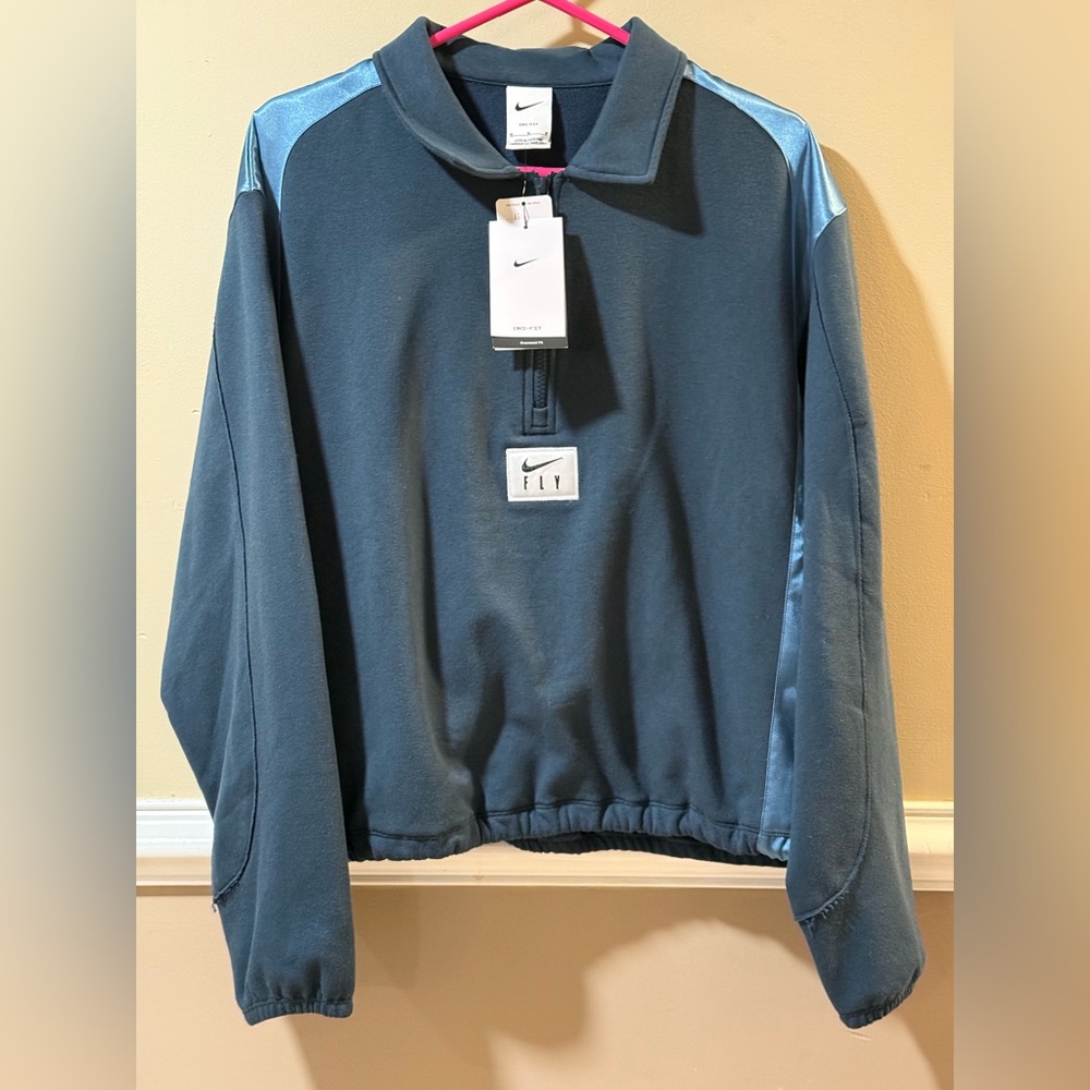 Nike Fly Silky Blue Quarter Zip Pull Over - Women’s Medium
